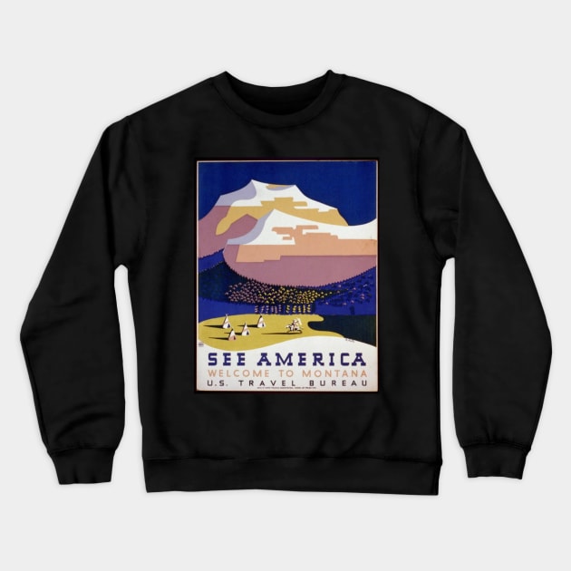 See America WPA Montana Crewneck Sweatshirt by ROEDERcraft